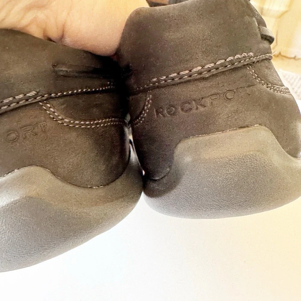 Rockport Men's Black Drivesports Lite One Eye Leather Loafer Size 10 Adiprene